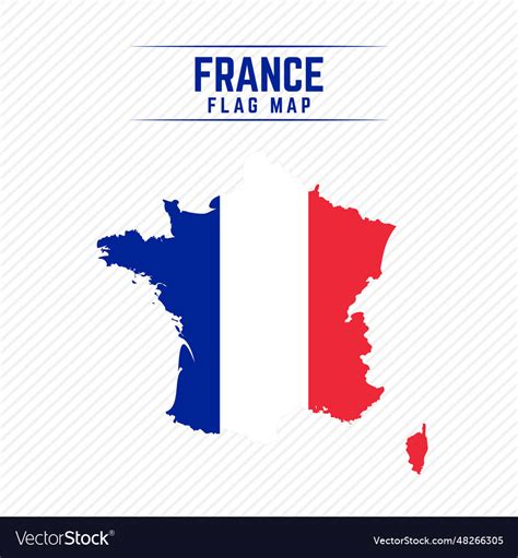 Flag map of france france map Royalty Free Vector Image