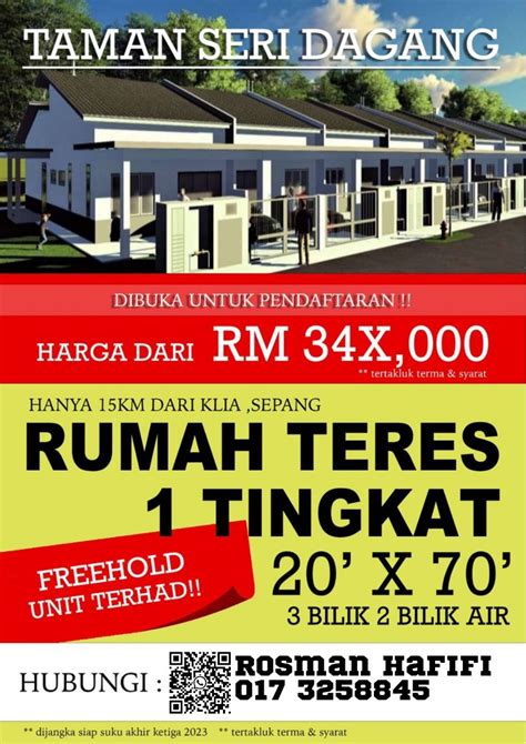 Projek Baru Teres Setingkat Bukit Changgang Banting Property For Sale