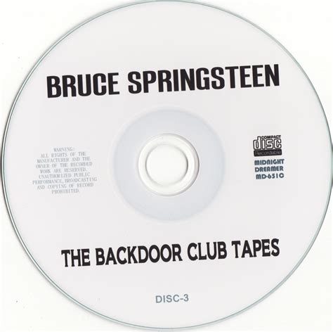 Bruce Springsteen Bootlegs The Backdoor Club Tapes Midnight Dreamer