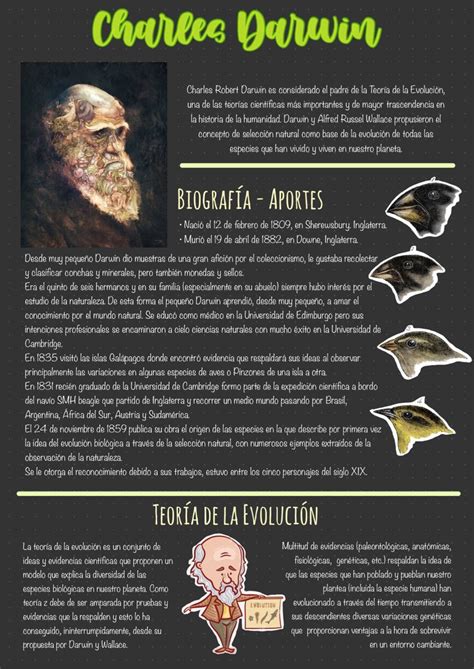 Teoría de la Evolución Teoría de darwin Biografias de personajes