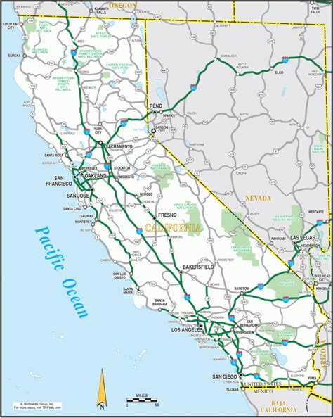 road map  california highways