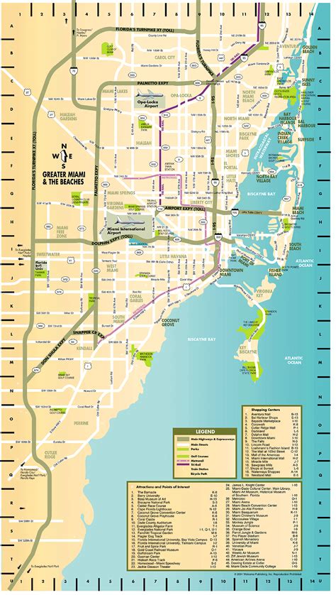 Greater Miami and The Beaches Map