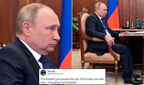 Russias President Vladimir Putin Looks Bloated And Ashen In Meeting