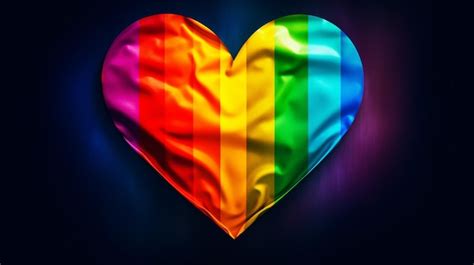 Premium Photo Lgbt Pride Month Concept Illustration Rainbow Heart And Homosexual Rainbow Love