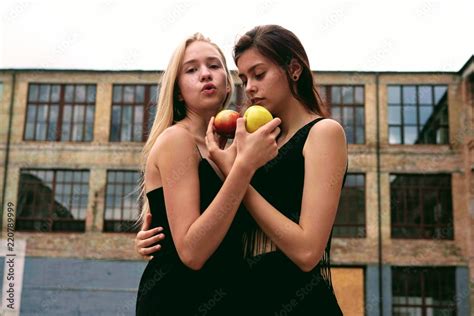 Lesbian Girls Seduction Stock Photo Adobe Stock