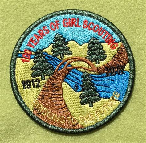 Girl Scout 100th Anniversary Patch Bridging To The Future Eventually