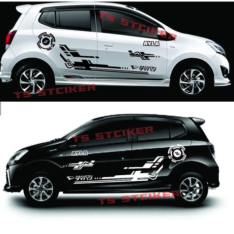 Jual New Sticker Stiker Mobil Ayla Striping Sticker Mobil Daihatsu Ayla