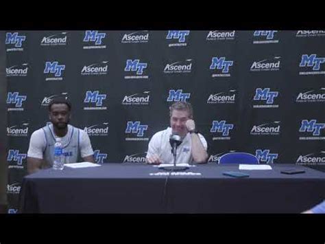 MTSU Vs UTEP Men S Basketball Post Game Press Conference YouTube