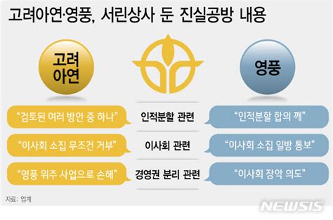 고려아연 Vs 영풍 경영권 분쟁서린상사로 확산