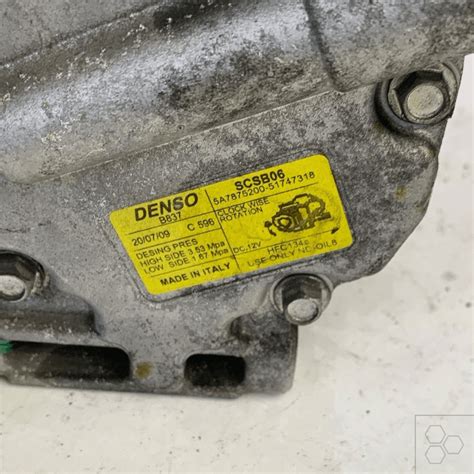 51747318 COMPRESSORE A C Per FIAT PUNTO 1N 1P 1 2 16V ELX BER 1999