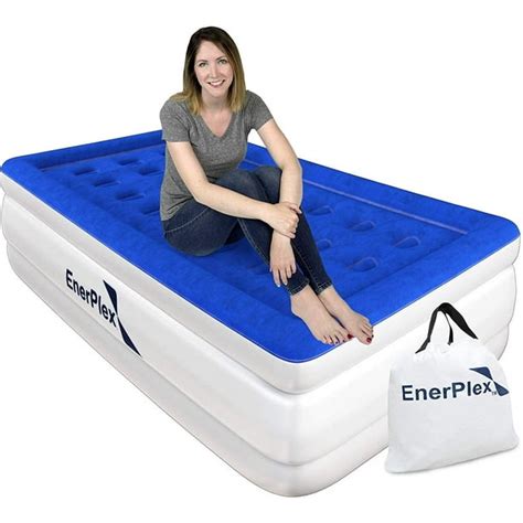 Enerplex Air Mattress With Built In Pump Double Height Inflatable