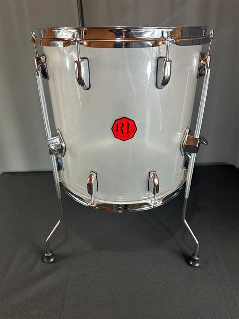 frost white seamless acrylic  floor tom drum rl drums