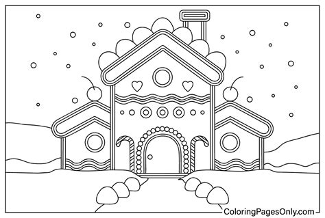 29 páginas para colorear de casas de jengibre ColoringPagesOnly