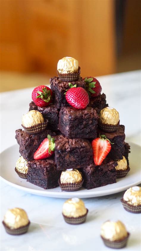 Golden Birthday Parties Birthday Party Brownie Tower Ideas Brownie