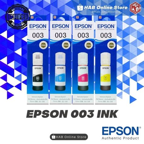 100 Original Genuine Epson 003 Ink Bottle For L3110 L3210 L3150 L3250