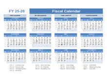 Fiscal Year Calendar 2025 26 Excel Template Misha F Lancaster