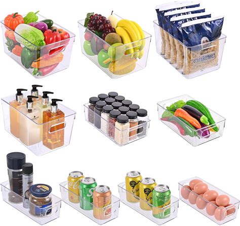 Revivoer Organiseur Frigo Lot De Organisateur Transparent Boite De