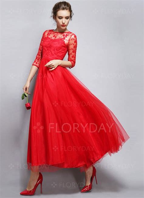 Lace Solid Sleeves Maxi Casual Dresses