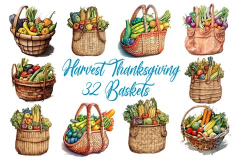 Thanksgiving Harvest Basket Png Graphic By Squeebcreative Creative