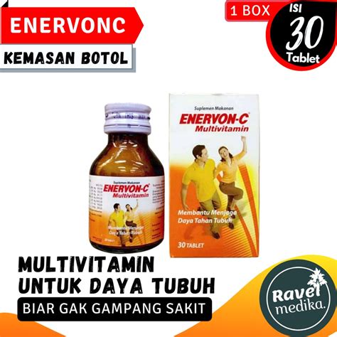 Jual Enervon C Vitamin C Botol Isi Suplemen Multivitamin Untuk Daya