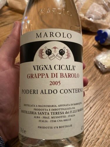 N V Aldo Conterno Vigna Cicala Grappa Di Barolo Vivino US