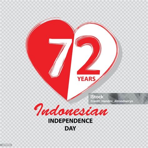 Konsep Logo Hari Kemerdekaan Indonesia 72 Tahun Ilustrasi Stok Unduh Gambar Sekarang Agustus