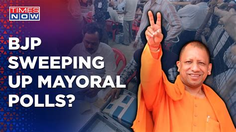 UP Local Body Polls BJP To Sweep Mayoral Elections SP BSP Trail