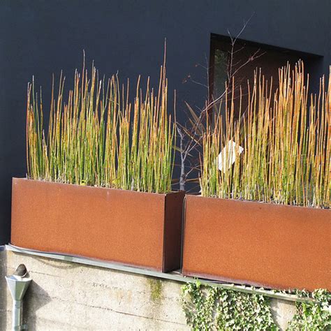 Rusty Corten Steel Garden Plant Planter Gnee Garden