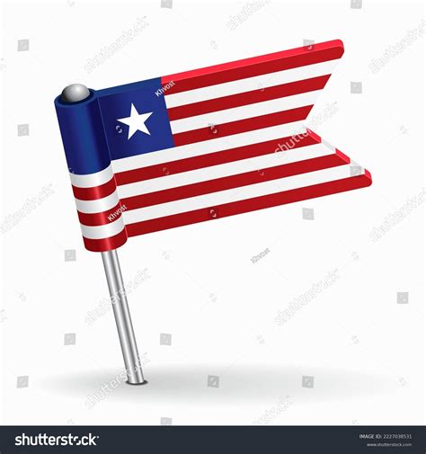 Liberian Flag Map Pointer Layout Vector Stock Vector (Royalty Free ...