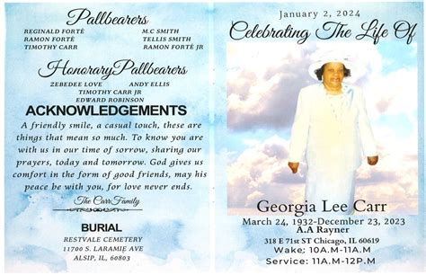 Georgia L Carr Obituary Aa Rayner And Sons Funeral Homes