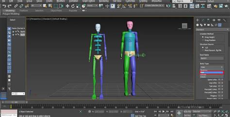 Bípedo en 3ds Max Animar y aparejar el modelo de personaje usando