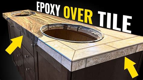 How To Epoxy Over Old Tile Countertops The Best Way Youtube Tile Countertops Tile