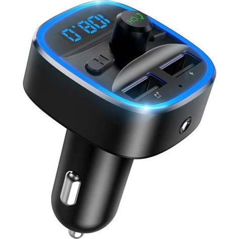 Babacom Transmetteur Fm Chargeur Allume Cigare Avec Dual Port Usb V