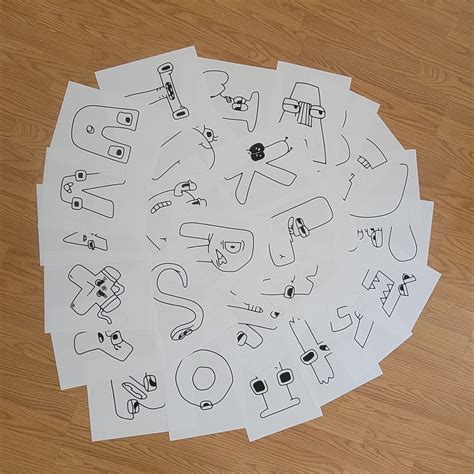 Alphabet Lore Coloring Pages Full Size Kids Activity Fun Drawing Arts