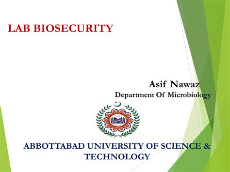 Biosafety And Biosecurity Lab Biosecurity Ppt