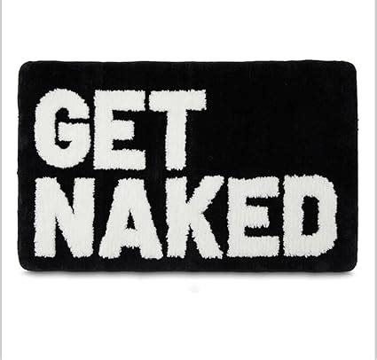 Amazon SRS67 Get Naked Bath Mat Cute Bath Mat Black Bathroom