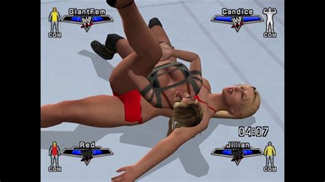 GiantFem And Red Vs Candice Michelle And Jillian Hall WWE SmackDown