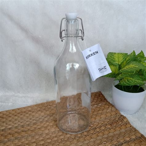 Jual KORKEN Botol Kaca Bening Dengan Penutup Ukuran 1liter Shopee