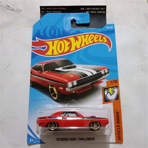 Jual HOTWHEELS 70 DODGE HEMI CHALLENGER MERAH RED Di Lapak Heru Soxcoy