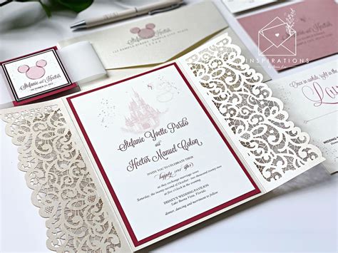 Disney Wedding Invitations, Formal Disney Wedding, Elegant Fairy Tale ...