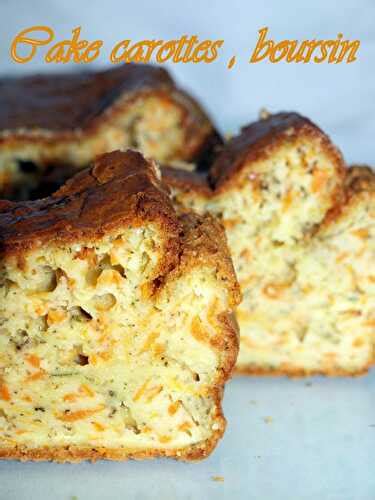 Cake à la carotte et boursin de Dans vos assiettes et ses recettes de