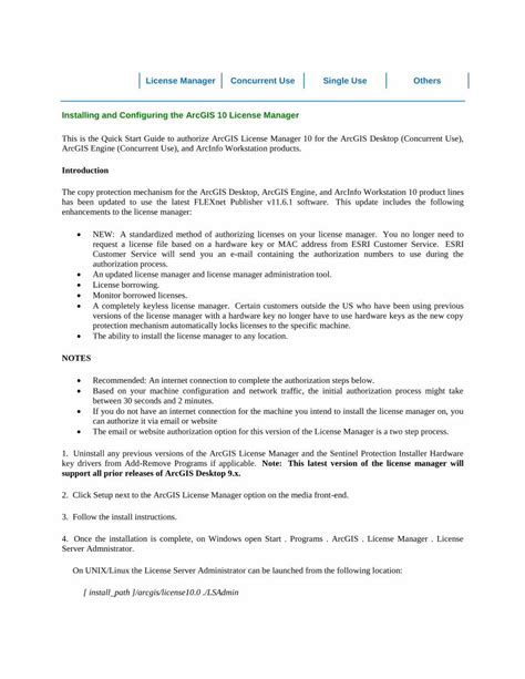 PDF Installing And Configuring ArcGIS 10 License Manager DOKUMEN TIPS