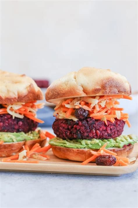 Beet And Black Bean Burgers With Carrot Slaw The Roasted Root