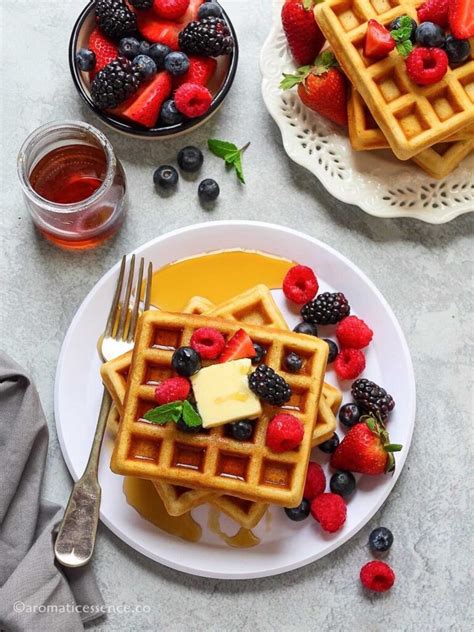 Eggless Waffle Recipe Aromatic Essence