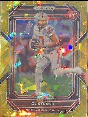 Panini Prizm Draft Picks Gold Ice Prizm C J Stroud Rc Ebay