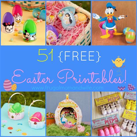 Frugal Mom And Wife 51 Free Easter Printables Easter Printables