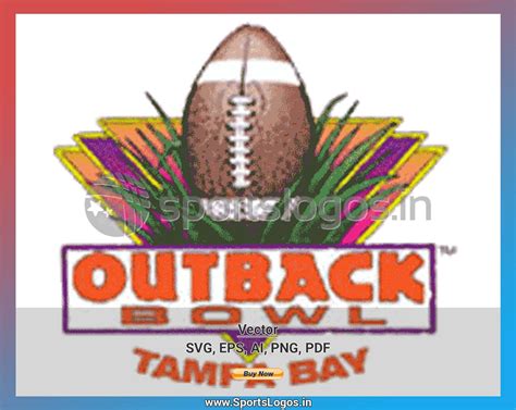 an old school football logo with the words, outback bowl tampa bay on it