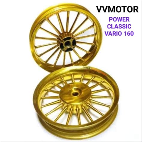 Jual VELG POWER TYPE CLASSIC VARIO 160 ABS DEPAN BELAKANG CAKRAM 1SET