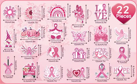 Breast Cancer Awareness Magnets Julmelon 22pcs Breast