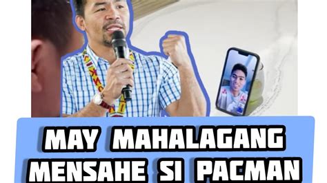 Ang Nakaka Inspire Na Mensahe Ni Manny Pacquaio Kay Magsayo Youtube